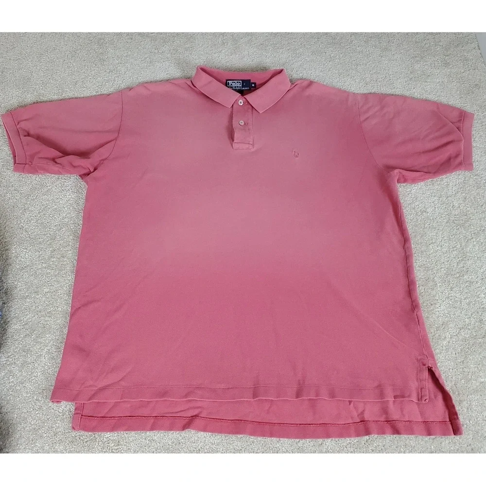 Polo by Ralph Lauren Men's Polo Shirt Size XL Pink Ombre Short‎ Sleeve
